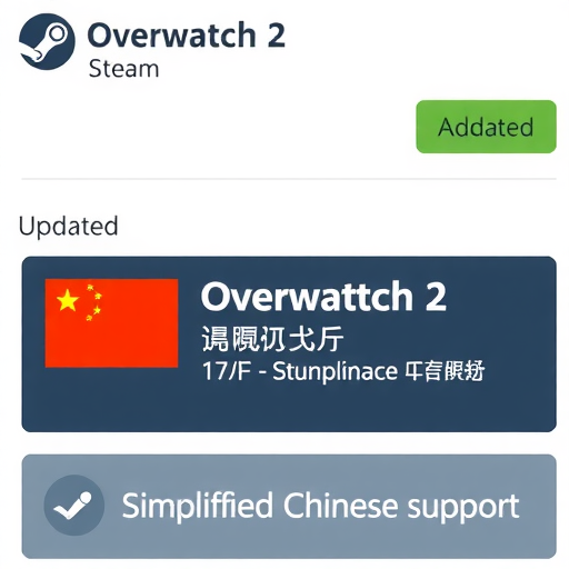 《守望先锋2》Steam页面更新 添加简体中文支持
