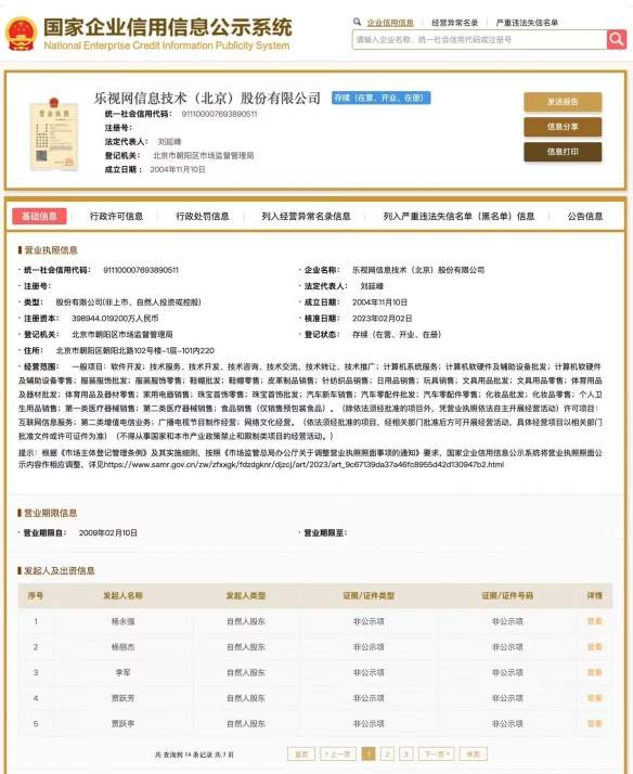 乐视网再次被强制执行 1.1 亿余元 贾跃亭还未回国!(图1) 游侠网1