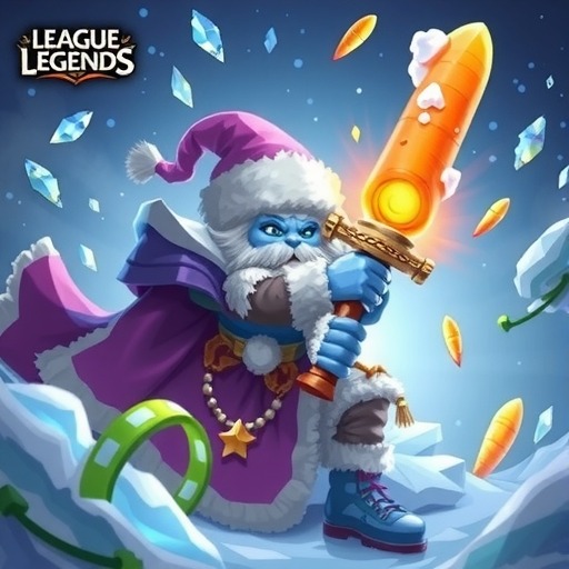 《LOL》冰雪节皮肤原画公布 易大师的剑成了冰冻萝卜
