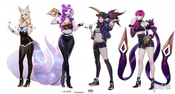 《LOL》K/DA女团概念人设图曝光 性感女郎造型百变(图1) 游侠网