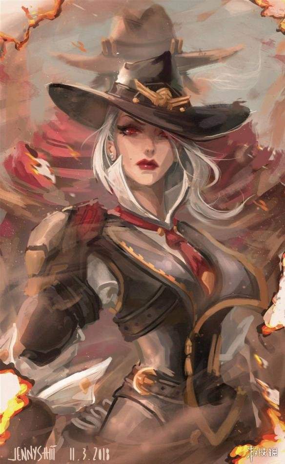《守望先锋》新英雄艾什同人作品 火辣御姐引爆全球(图3) 游侠网