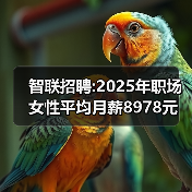智联招聘:2025年职场女性平均月薪8978元 男性10320元（图3）
