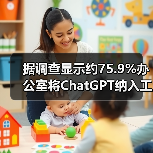 据调查显示约75.9%办公室将ChatGPT纳入工作流程（图2）