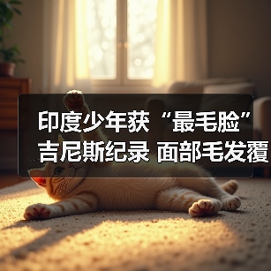印度少年获“最毛脸”吉尼斯纪录 面部毛发覆盖超95%（图2）
