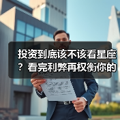 投资到底该不该看星座？看完利弊再权衡你的决策风险（图1）