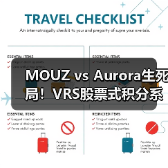 MOUZ vs Aurora生死局！VRS股票式积分系统如何决定Major第三阶段最后名额｜CS